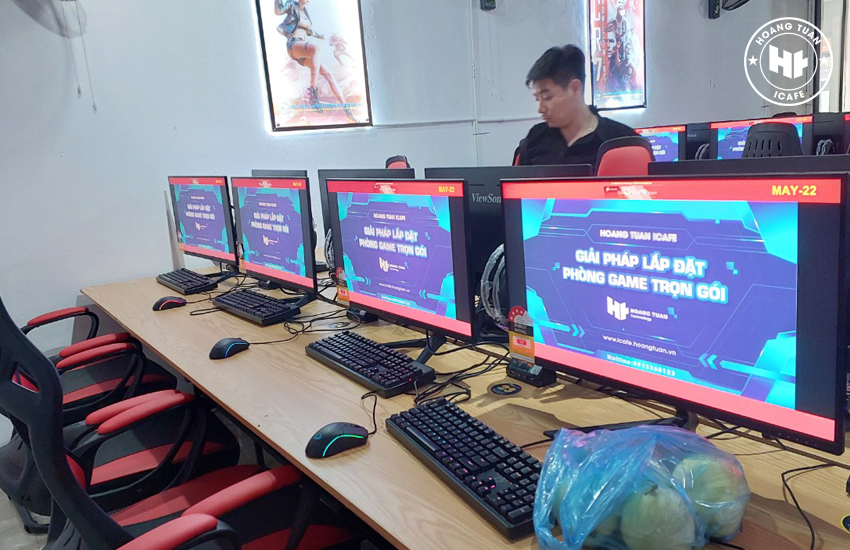 Thi công, lắp đặt trọn gói phòng net QKN Gaming Center tại Ba Vì, Hà Nội