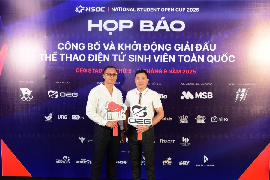 Họp báo NSOC 2025 -  Công bố tổ chức giải đấu thể thao giải đấu thể thao điện tử sinh viên toàn quốc